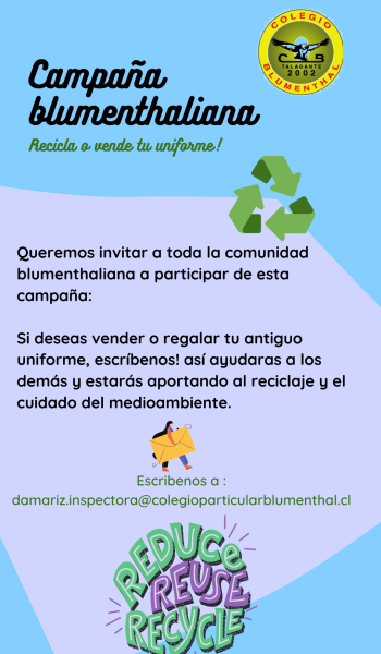 campaña recicla tu uniforme